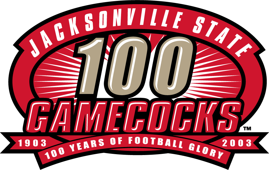 Jacksonville State Gamecocks 2003 Anniversary Logo iron on transfers for clothing